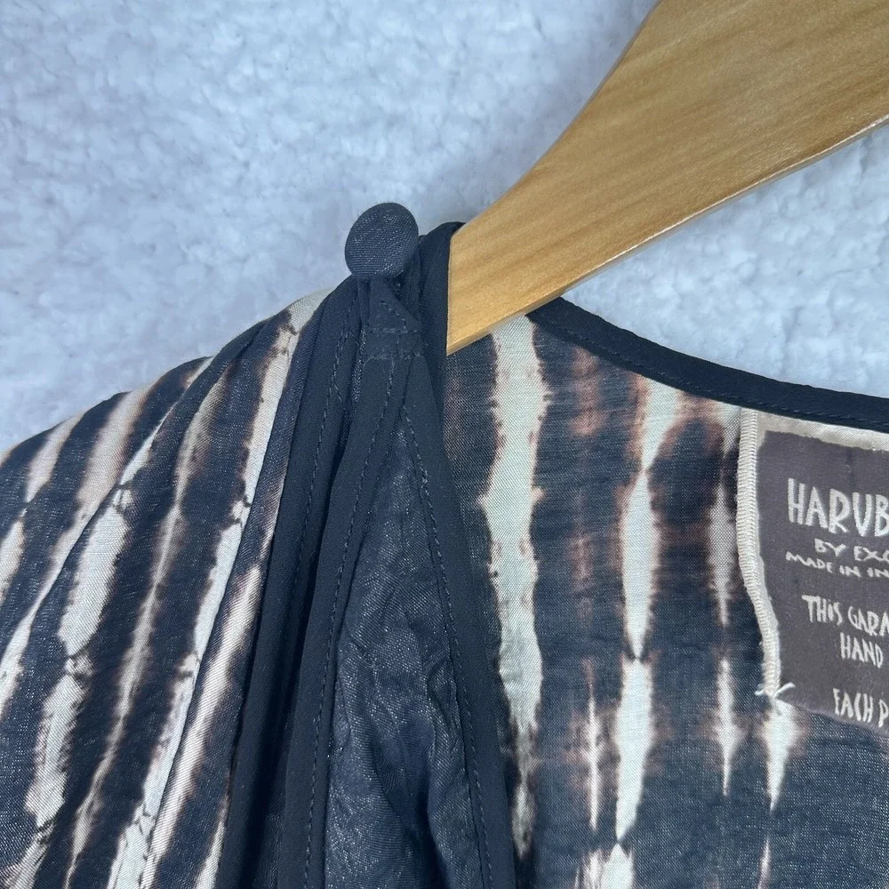 HarvBella by Exotic Tie‎ Dye Convertible Drape Cardigan Boho Wrap Jacket - Picture 10 of 15